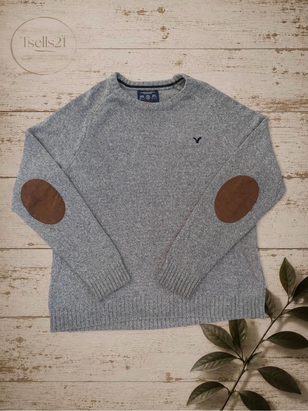 American Eagle Outfitters Vintage Y2K Men’s Gray Knit Sweater - Size XL